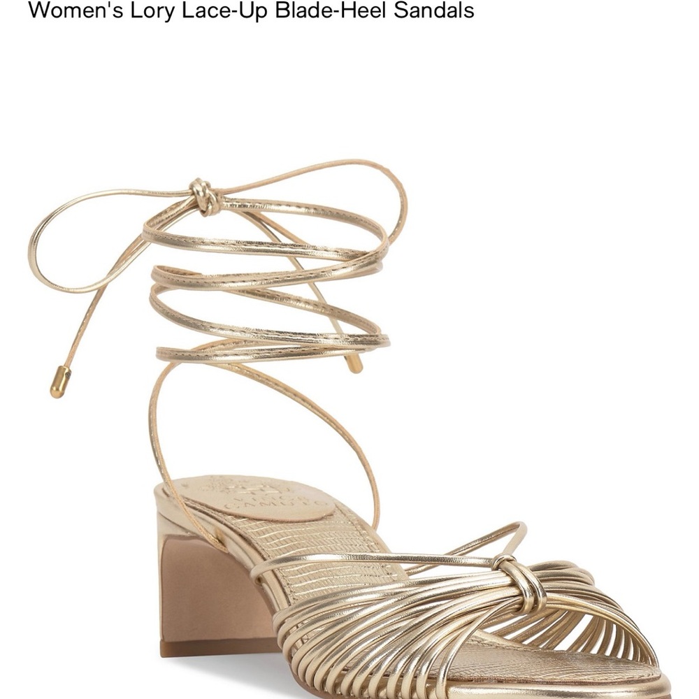 Vince Camuto Metallic Strappy Heels